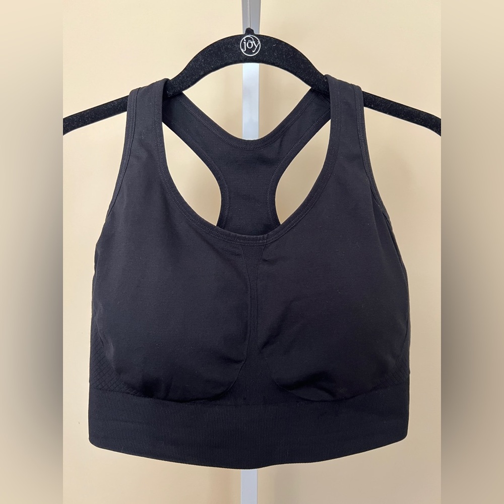 SOMA Black Seamless Keyhole Racerback Sport Bra Size XL